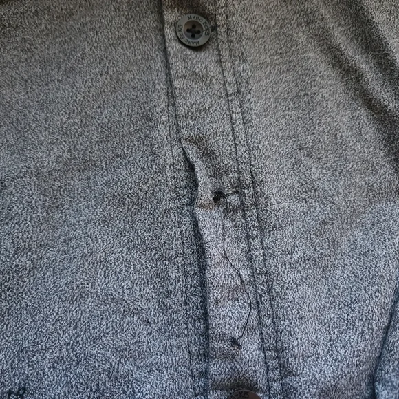 Men's Gray Button-Up Hoodie - Picture 4 of 10